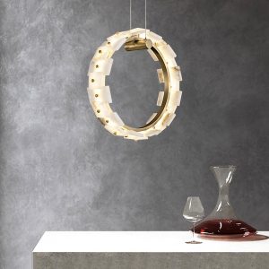 Rinno - Wiszący alabastrowy pierścień 36 cm