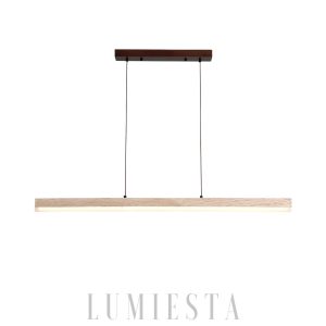 Alesandra - Nowoczesna podłużna lampa wisząca nad stół z trawertynu - Długość 120/150cm