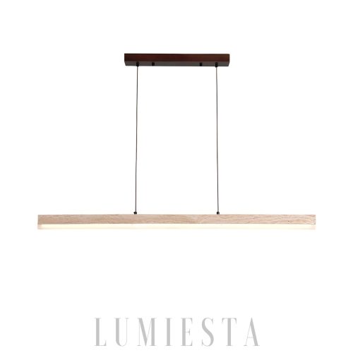 Alesandra - Nowoczesna podłużna lampa wisząca nad stół z trawertynu - Długość 120/150cm