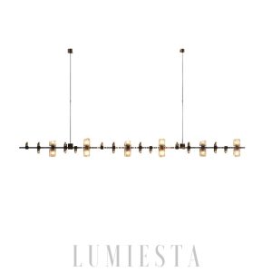 Lampa wisząca Semper Mia 120 cm, mosiężna, nowoczesna