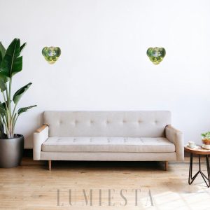 wm_1092585661790475885.jpg Murano Green - Zielona lampa ścienna z szklanymi dyskami