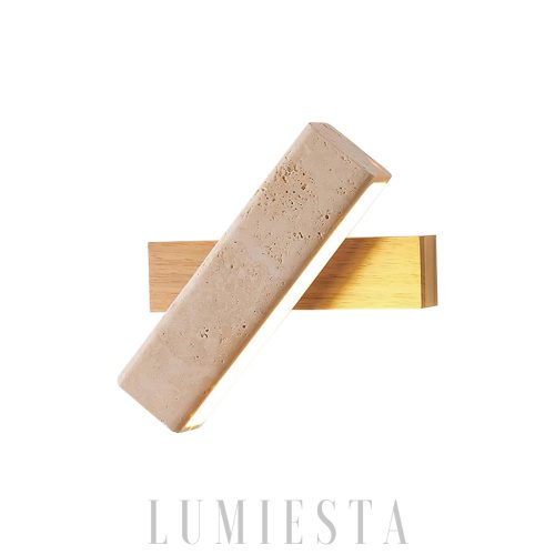 Tonya - Lampa ścienna Rectangle z travertynu — nowoczesna