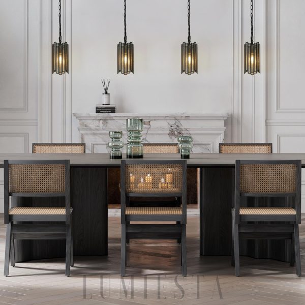 Monaria - Nowoczesna czarna lampa wisząca ze szkła 11.5 cm