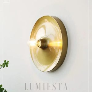 Minimalistyczna metalowa lampa ścienna w nowoczesnym stylu, Ø16/33cm