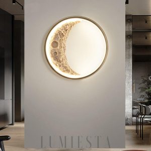Luna - lampa ścienna w stylu nowoczesnym księżycowa