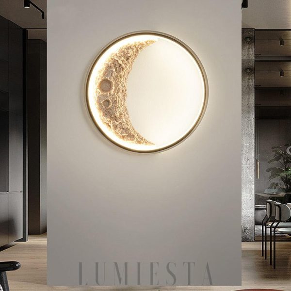 Luna - lampa ścienna w stylu nowoczesnym księżycowa