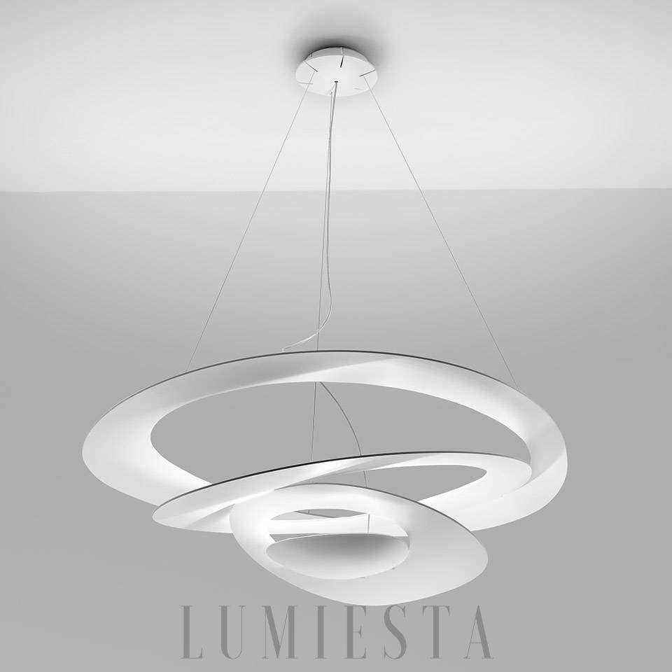 Pirce LED - spiralne aluminiowe obręcze w białym wykończeniu