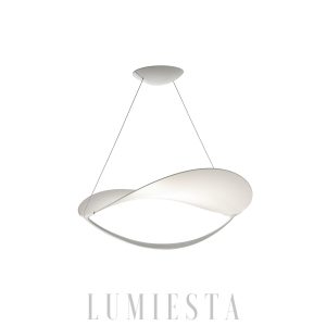 Plena - Lampa wisząca stylowa biała średnica 70cm