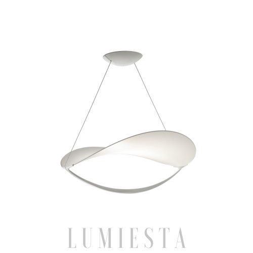 Plena - Lampa wisząca stylowa biała średnica 70cm
