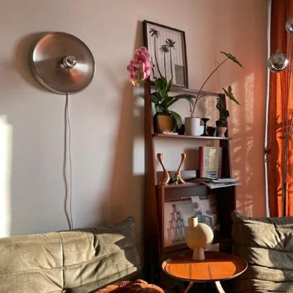 Minimalistyczna metalowa lampa ścienna w nowoczesnym stylu, Ø16/33cm