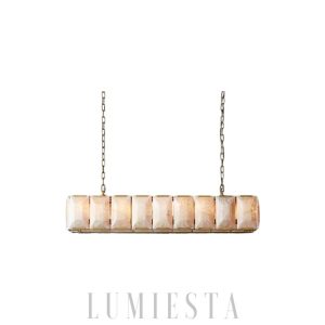 Lampa wisząca Harson Calcite 62" prostokątna mosiądz/czarny
