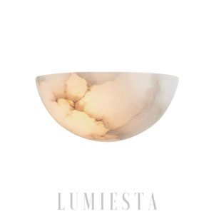 Flores - Stylowy alabastrowy kinkiet 32 cm, ciepłe światło