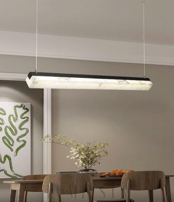 Lampa wisząca Alabaster w stylu nowoczesnym 100cm i 120cm