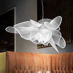 Lampa wisząca Mesh Cloud przezroczysta stylowa elegancja