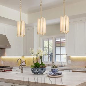 Hemaaolay - Stylowa mini lampa wisząca czarna/złota 11cm