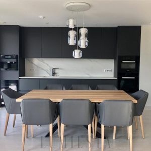 Chamber - Lampa wisząca z marmurowym kloszem przezroczystym