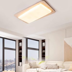 Elegancka prostokątna trawertynowa lampa sufitowa 93x54cm