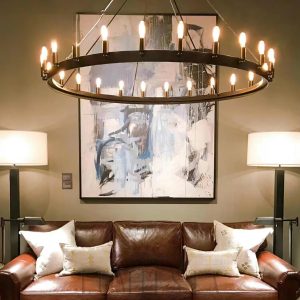 Lampa wisząca Camino 63-calowy żyrandol mosiądz/czarny