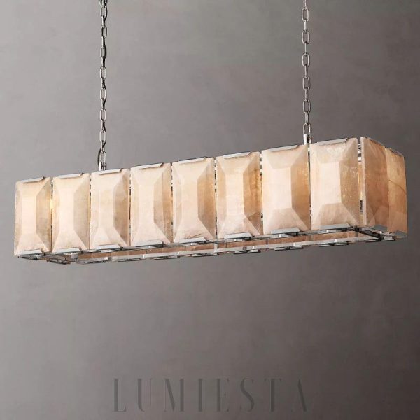 Lampa wisząca Harson Calcite 54 cali mosiądz/czarny/stal