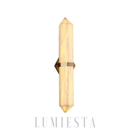 Kinkiet alabastrowy Obelisk 80cm luksusowe ciepłe światło