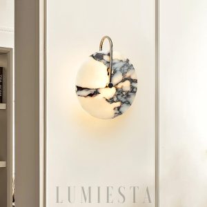 wm_11912343748103346933.jpg Elegancki okrągły kinkiet marmurowy 25cm biały ciepła