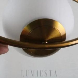 Giras - Lampa wisząca w stylu nordyckim z mleczną kulą