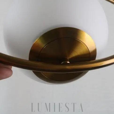 Giras - Lampa wisząca w stylu nordyckim z mleczną kulą