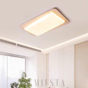 Elegancka prostokątna trawertynowa lampa sufitowa 93x54cm