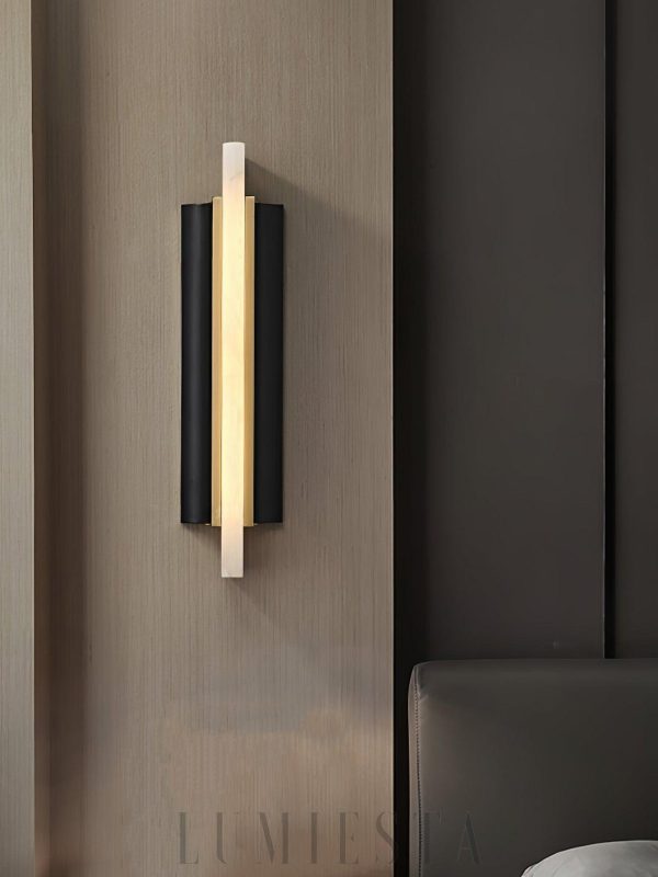 wm_12078948191993577994.jpg Alabaster Timide lampa ścienna smukła biało czarna 12x50 cm