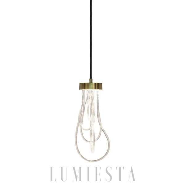 Nowoczesna złota lampa wisząca Ośmiornica 15×40 cm