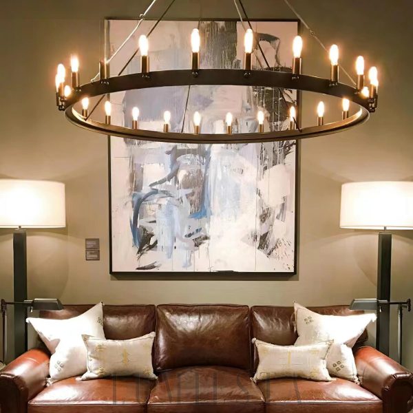 Lampa wisząca Camino Vintage 185 cm mosiądz/czarny