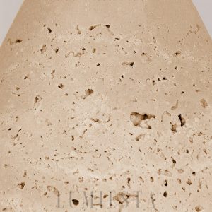 Lampa wisząca travertine 140cm beżowa stożkowa do jadalni