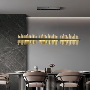 Midnight Shadow - Nowoczesna lampa wisząca czarno-złota