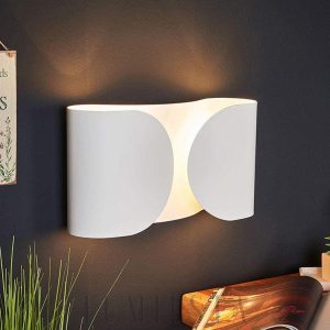 Lampa ścienna Foglio w nowoczesnym stylu z ciepłym światłem
