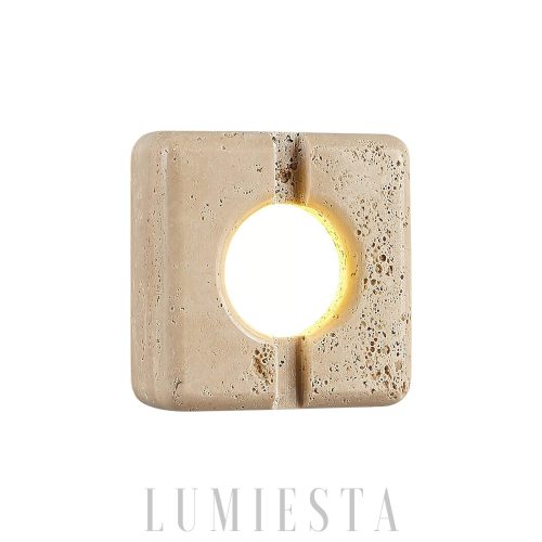wm_12283397003736046261.jpg Kwadratowa lampa ścienna z trawertynu beżowa ciepła 15 cm
