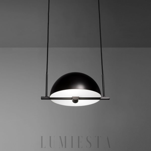 Nowoczesna lampa wisząca Trapeze 28 cm czarna