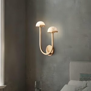 Mauritius - Alabaster grzybek ścienny złoto-biały
