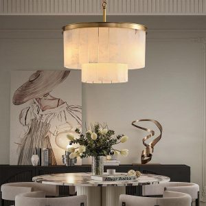 wm_12459569681678437600.jpg Upolu - Złoty żyrandol warstwowy z naturalnego alabastru - Ø45,60,80,100cm