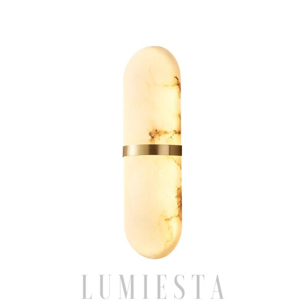 Melange - Lampa ścienna Alabaster w kształcie pigułki