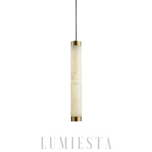 Lampa wisząca Strip Alabaster w eleganckim stylu marmurowym