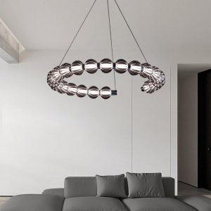 Lampa wisząca Amulet Chandelier A, srebrna, różne rozmiary