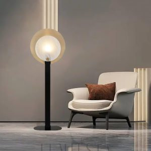 Altai - Lampa podłogowa Alabaster, nowoczesna Ø50×H140 cm