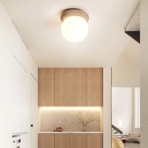 wm_13181163873238342887.jpg Travertynowa Asteroid okrągła lampa sufitowa 16cm beżowa