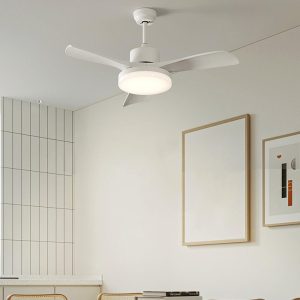 Biały sufitowy wentylator z oświetleniem Nordic 3 5 łopatek