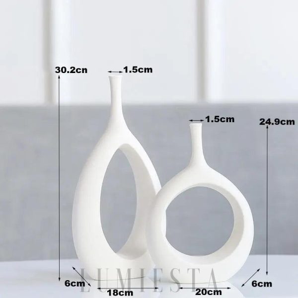 Wazon ceramiczny nowoczesny z otworem elegancki styl