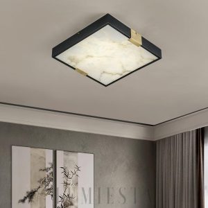 Lucien - Lampa sufitowa nowoczesna, 30/40/50 cm, plafon czarno-złoty