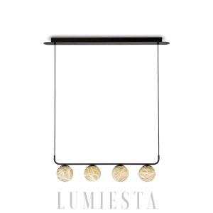 Lampa wisząca Tribeca z alabastrowymi kulami 80cm i 100cm