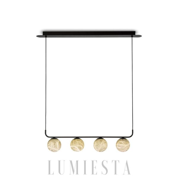 Lampa wisząca Tribeca z alabastrowymi kulami 80cm i 100cm