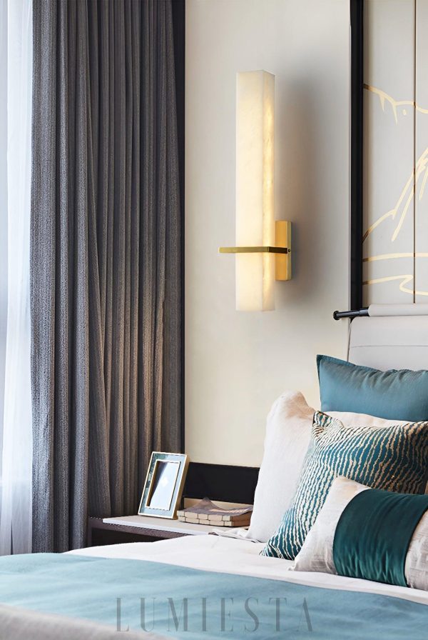 wm_13365525427521105807.jpg Milan - Lampa ścienna Alabaster złoto-biała, nowoczesny kinkiet, 12x48cm