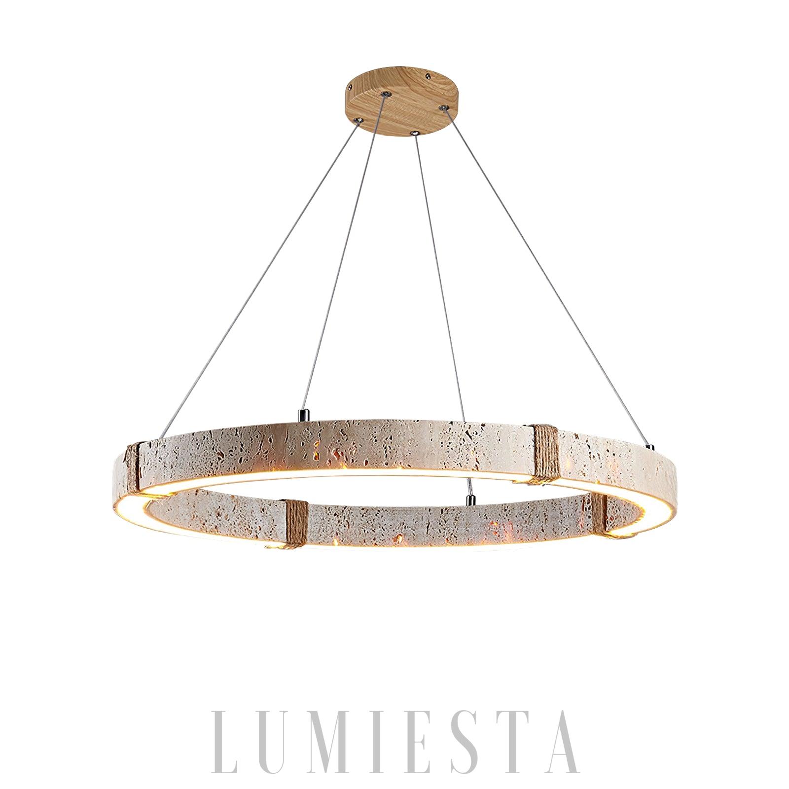 Dainolite - Żyrandol z kamienia beżowy Ø40/50/60 cm